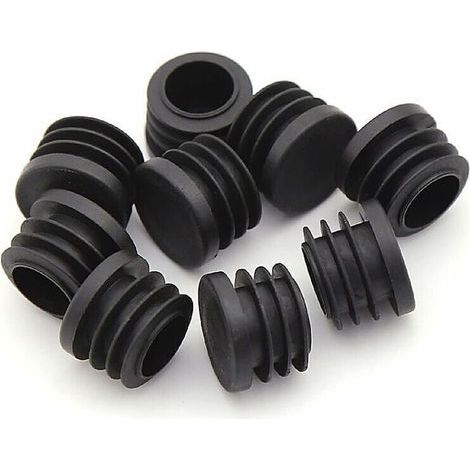 Bouchon Pied de Chaise,Bouchon en Plastique Rond,30 pièces Bouchon d'extrémité de Tube Noir Bouchon de Chaise Glisse Rond Embout de Protection de Meubles Chaise/Jambe Tuyau Couvercle Insert (25 (1/5)