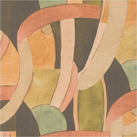 Graphic wallpaper wall Profhome 782143 hot embossed non-woven wallpaper smooth with abstract pattern matt olive yellow green anthracite red brown 5,33 m2 (1/5)