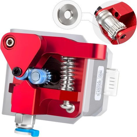 Ender 3 Dual Gear Extruder MK8 Metal Drive Feeder Upgrade for Ender 3 V2, Ender 3 Pro, Ender 3 Neo Series, Ender 5 Series, CR10 Series, Voxelab Aquila (21.5mm Motor Shaft) (1/5)