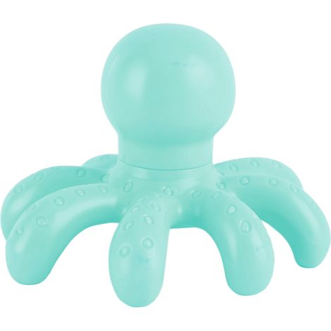 Masseur de cuir chevelu en forme de pince de pieuvre, manuel, ergonomique, amincissant et relaxant, pour les jambes et l'abdomen, bleu (1/5)