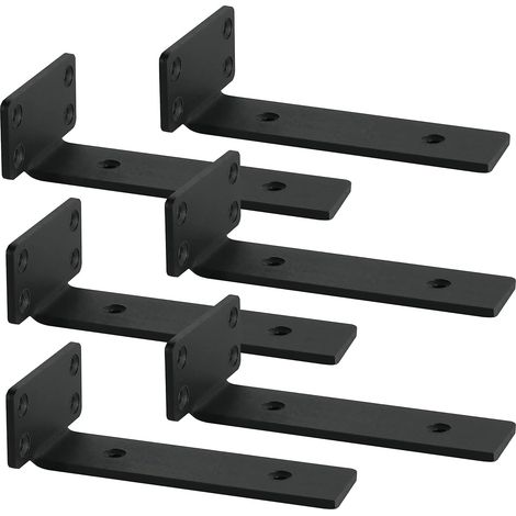Equerre Etagere Murale,equerre fixation 20cm, Support etagere murale,Equerre Charge Lourde,Support étagère Murale ,Lot de 6 (1/5)