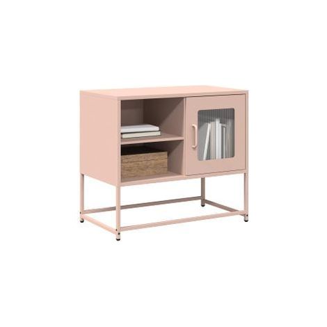 Meuble TV rose 68x39x60,5 acier (1/5)