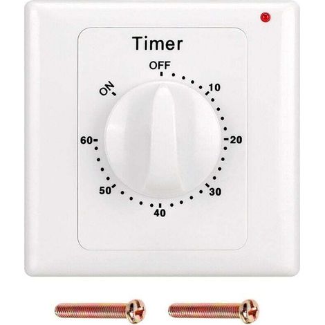 Minuterie de pompe robuste AC 220 V, contrôle électronique, compte à rebours mécanique, prise, interrupteur de temps - 60 min (1/3)