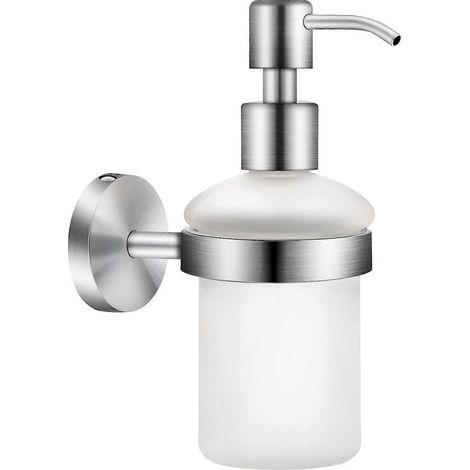 Wandseifenspender aus Edelstahl 304, 200-ml-Flasche für Shampoo und Duschgel, manueller Seifenhalter