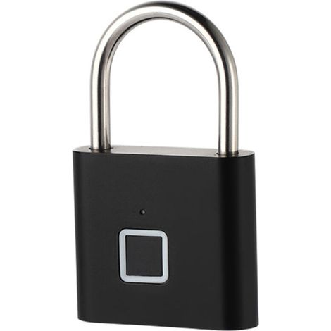 Cadenas intelligent à empreinte digitale, cadenas d'extérieur étanche et antirouille, cadenas électronique intelligent, porte principale, antivol, verrouillage par mot de passe, armoire noire