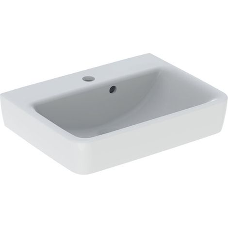 Geberit Renova Plan, lave-mains, 50x38 cm, 1 trou pour robinet,