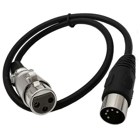 Câble adaptateur MIDI vers XLR, câble de connexion audio DIN 5 broches vers XLR 3 broches