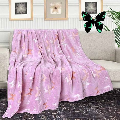 Couverture Luminiscente - Couverture En Flanelle Pour Enfants - 100 x 150 cm - Idéale Pour Chambre D'Enfant Décor De Noël Anniversaire (1/5)