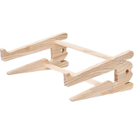 Support de Rehausse Pliable en Bois Ordinateur Portable pour Bureau (1/5)