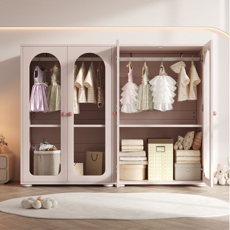Armario infantil 2 puertas con barra MDF OKMYHOME (1/5)
