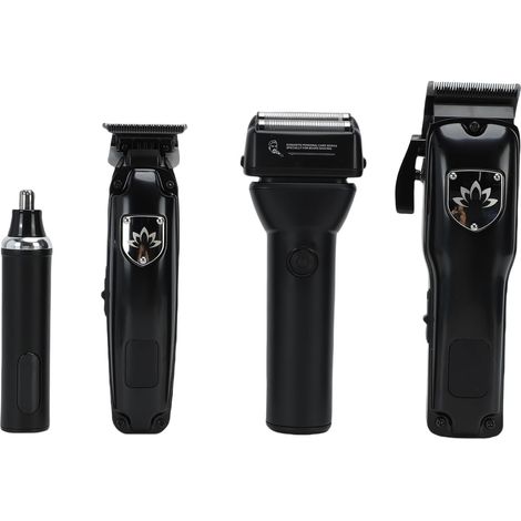Ensemble Tondeuse à Cheveux et Professionnelle pour Hommes, de Toilettage Fil avec Grande Cheveux, Nez Petite à, Solutions Complètes (BLACK) Noir - (1/5)