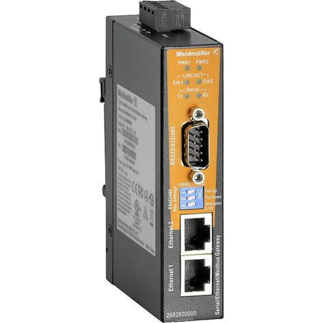 Weidmüller 2682600000 IE-CS-MBGW-2TX-1COM Passerelle RJ-45, D-SUB9 Nombre d'entrées: 2 x 1 pc(s)