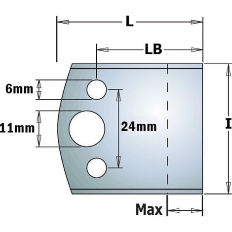 690.599H PAR DE CUCHILLAS HSS 50x4mm (PARA PROFILAGE MAX 20mm)