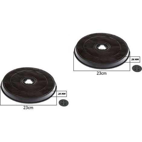 N.2 FILTRI CAPPA CARBONI ATTIVI FABER 152 FILTRANTE ACCFAB-FIL DIAM 23 CM F 38 (1/2)
