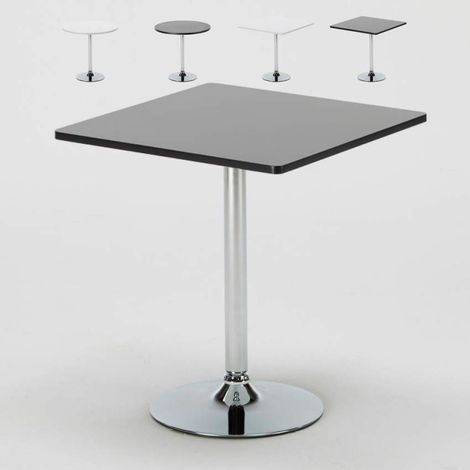 Table de bar cuisine et salon intérieur pied en acier 70x70 Bistrot (1/4)
