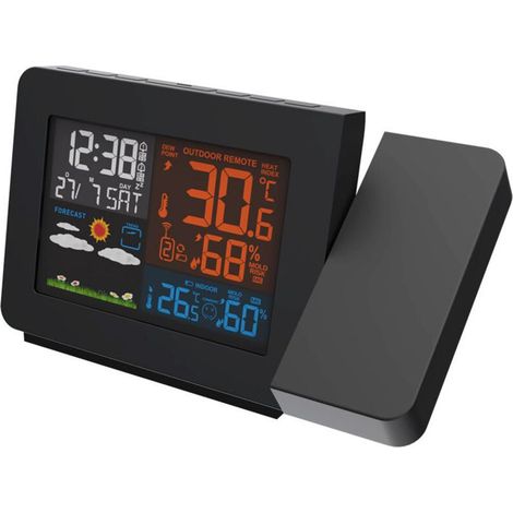 Station météo projection, écran couleur électronique, projection multifonction, prévisions météo, réveil météo (1/4)