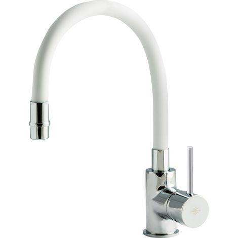 Presto Theo 8639511 Grifo cocina caño flexible blanco (1/2)
