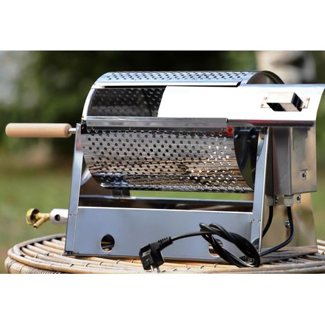 Cuocicastagne a gas 1 kg cuoci gira castagne a gas tostacastagne rullo professionale per caldarroste cuocicastagne da sagra arrosto inox rotante elettrico con motore e fornello (1/5)