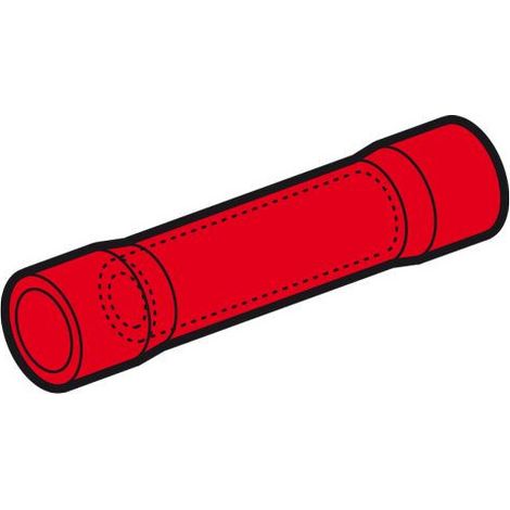 Manchon préisolé bout à bout rouge (0,25 à 1,5 mm²) (PL03M)
