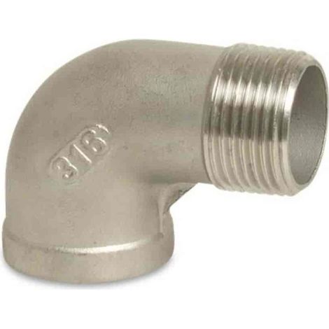 Coude Inox 90 Degrés Fileté 3/4" - Raccord Eau Durable