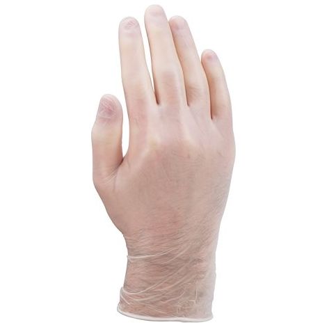 Gants jetables vinyle non poudré - Boîte de 100 gants - taille M - Maxiburo