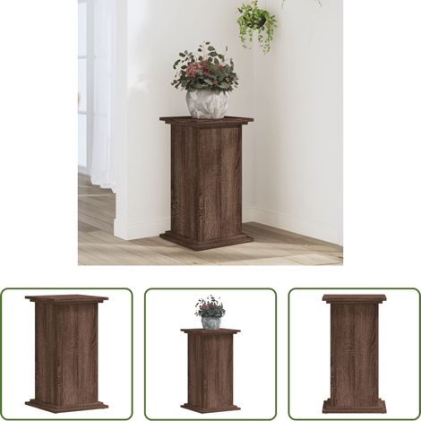 Support pour plantes - Support pour plantes chêne marron 33x33x60 cm bois d'ingénierie (1/5)