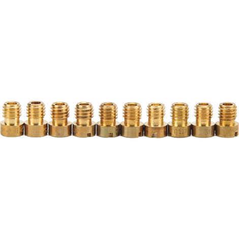 Jeu de 10 gicleurs principaux carburateur remplacement Mikuni VM22 VM24, buses de carburation, kit injection essence, taille standard, pièces moto. (1/5)