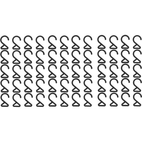 60 crochets de suspension B07 en forme de 2, crochets pivotants pour bandoulière et ceinture pour animaux de compagnie, diamètre intérieur 2 cm/0,8 po