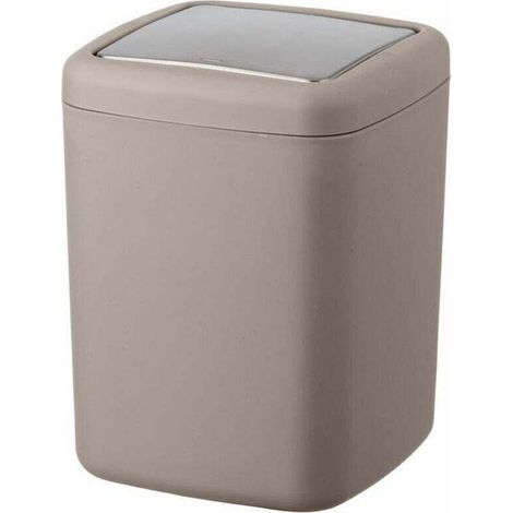 Poubelle pour salle de bain BARCELONA, marron,
