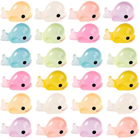 32 Mini Meerestiere aus Kunstharz leuchtende Mini