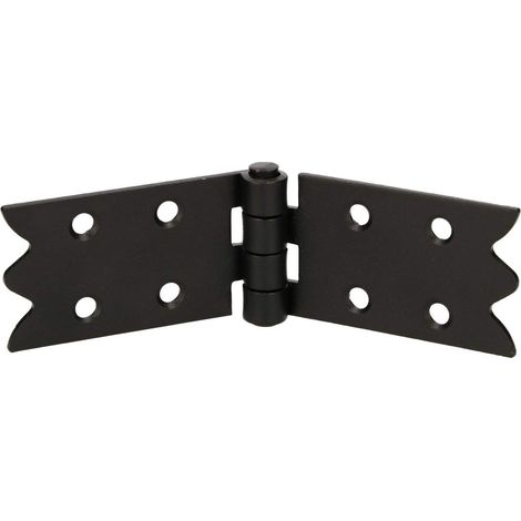 KOTARBAU Charnière de meuble 112 x 35 mm Charnière pour coffre Revêtue par poudre Noire (1/5)