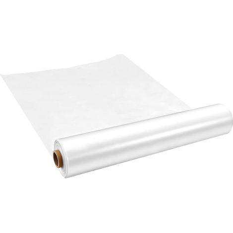 Mophorn Gewächshausfolie 3,7x30,5m aus Polyethylen, 0,143–0,152mm dick. Widerstandsfähig gegen Wasser, Sonne, Frost, Wind und Staub, lichtdurchlässig und als Meterware erhältlich (1/5)