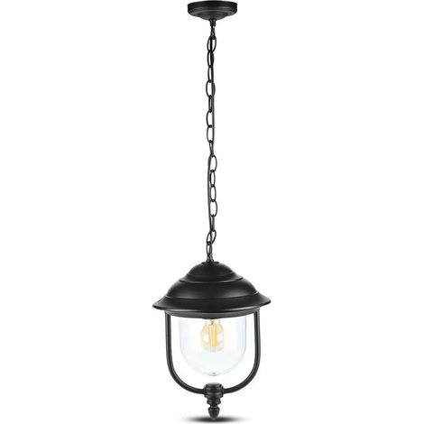 Lámpara LED V-TAC con portalámparas E27 (máx. 60 W), color negro, longitud 890 mm, IP44 (1/4)