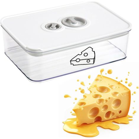 1 Boite Fromage 1250 Ml Couvercle Hermique Dateur Empilable Conservation Aliment Frigo (1/5)
