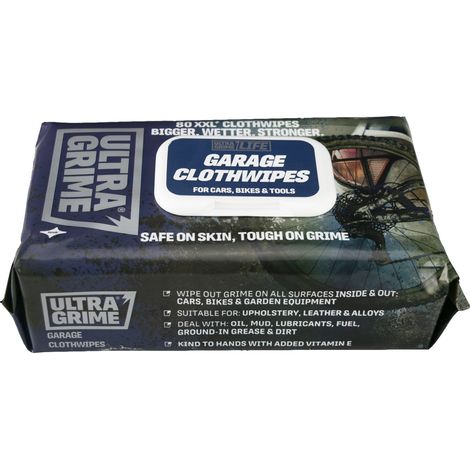 UltraGrime Garage Wet Wipes - Heavy Duty XXL Cleaning Cloths (1/5)