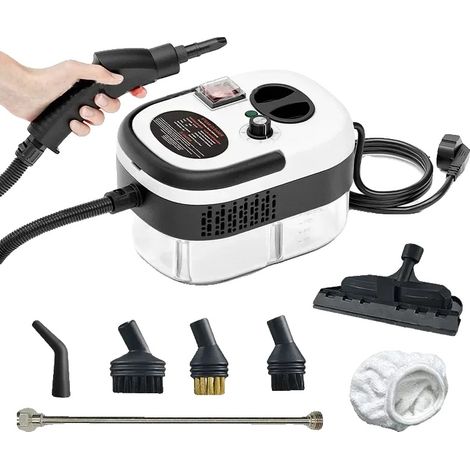 Nettoyeur à vapeur portatif, 2400W de puissance, chauffage rapide, Blanc, 220 V-b, UE-b (1/2)