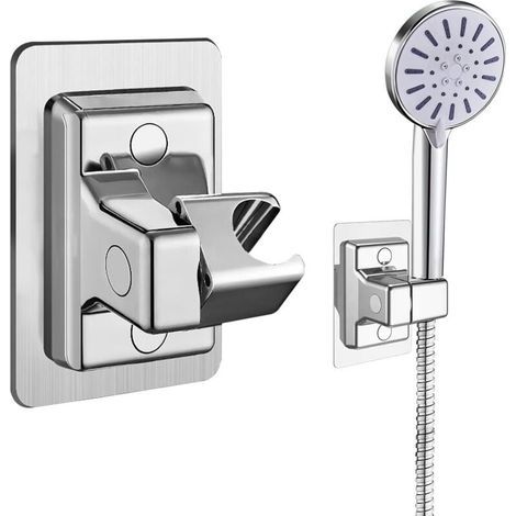 Support de pommeau de douche réglable 360° – Installation sans perçage – Plastique ABS étanche – Compatible surfaces lisses (1/5)