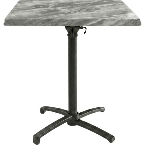 Table Pliable 60x60 cm plateau Stratifié moulé modèle TABLE MARBRE MOULÉ pied T-One (1/3)