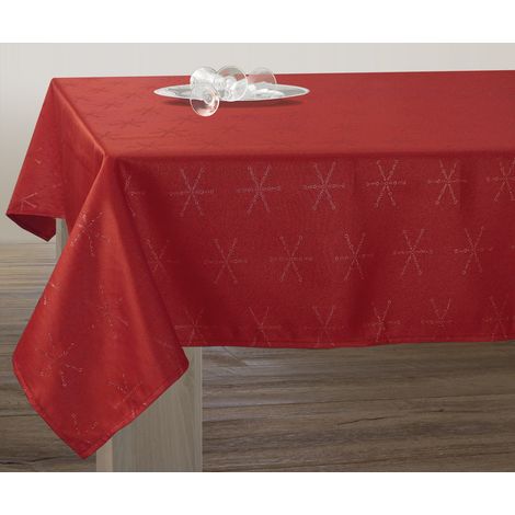 Nappe Lurex Entretien facile - Bordeaux Argenté - Rectangle 150 x 350 cm (1/3)