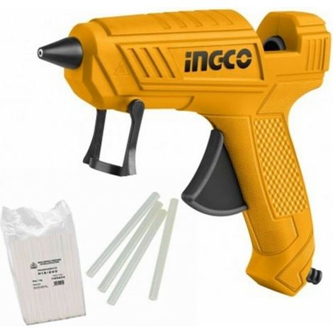 Pistola per Colla a Caldo 100 W Termocollante INGCO + 1Kg Stick di Colla a Caldo (1/3)