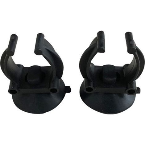 2 Pièces Aquarium Ventouse Durable Conception Pratique Pince En Caoutchouc Air Tube Ventouse Fournitures Pour Animaux De Compagnie Noir (1/5)