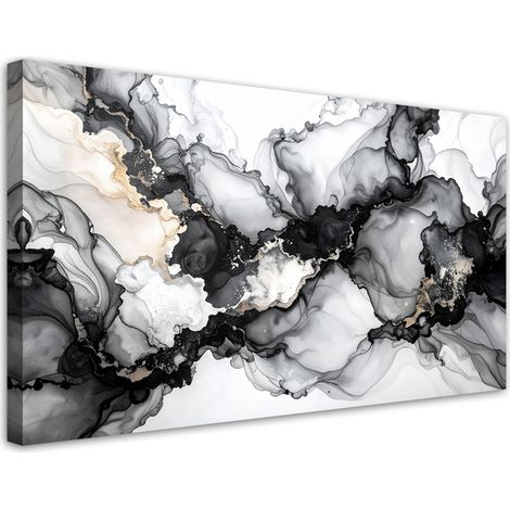 Wandbild Schwarz-weiße Abstraktion Glamour 80x40 cm (1/5)