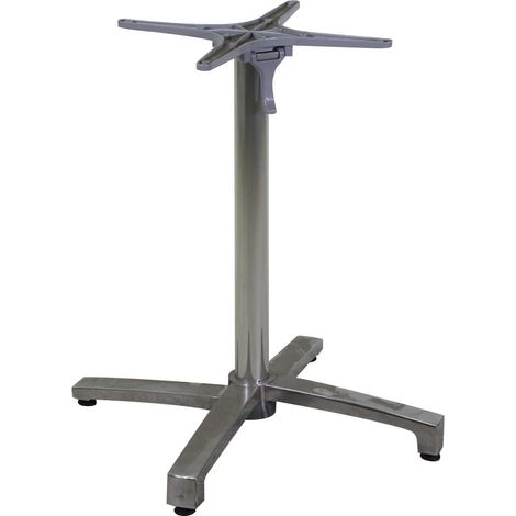 Klapptischgestell aus grauem Aluminium 52x52h72 cm (1/4)