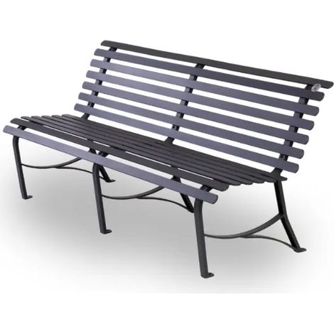 Panca Royal 249 Giochipark metallo schienale verniciata grigio micaceo