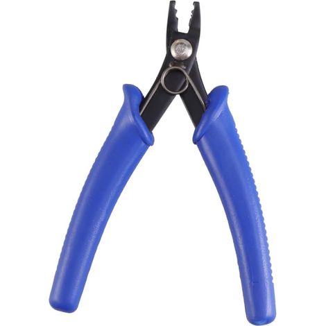Pince Coupante Latérale en Acier et Pvc Bleu, Coupe Précise et Prise en Main Confortable, pour Chaînes Fines et Perles en Bijouterie (1/5)