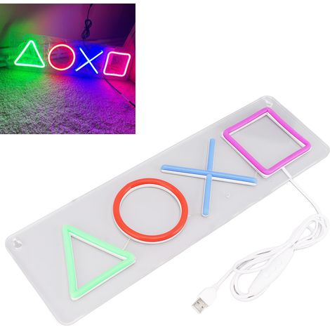 Lumière néon LED pour chambre, maison, murale, 3D, alimentée par USB, luminosité réglable, suspension lumineuse néon, décoration murale néon. (1/5)