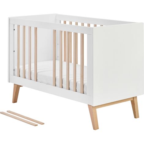 Lettino evolutivo 60x120 Pinio Swing Bianco e legno