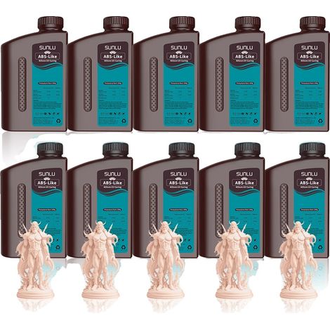 Resina per stampante 3D, elevata resistenza, polimerizzazione UV, beige (1/2)