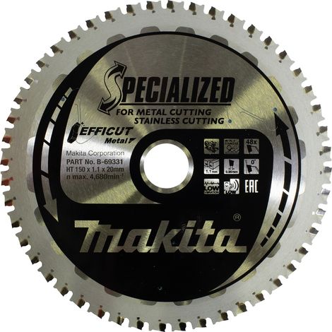Makita B-69331 Kreissägeblatt 150 x 20 x 1.1 mm Zähneanzahl: 48 1 St. (1/2)