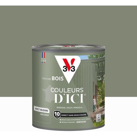 Pintura para madera de exterior V33, colores disponibles aquí, gris caqui terciopelo 0,5 l V33 (1/5)